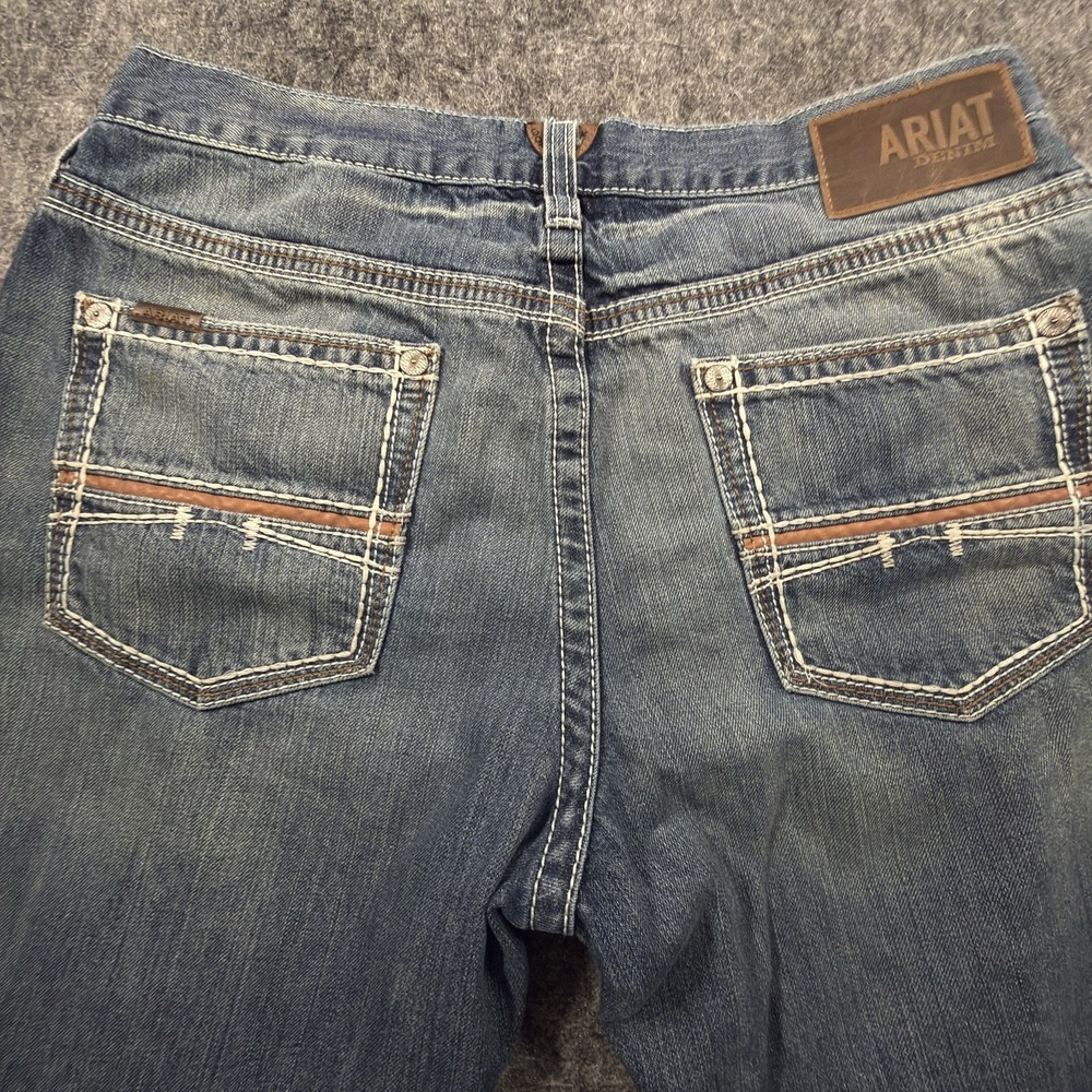 Ariat Jeans Mens 35x36 Blue M4 Coltrane Durango Low Rise Relaxed Bootcut Western - Picture 4 of 10